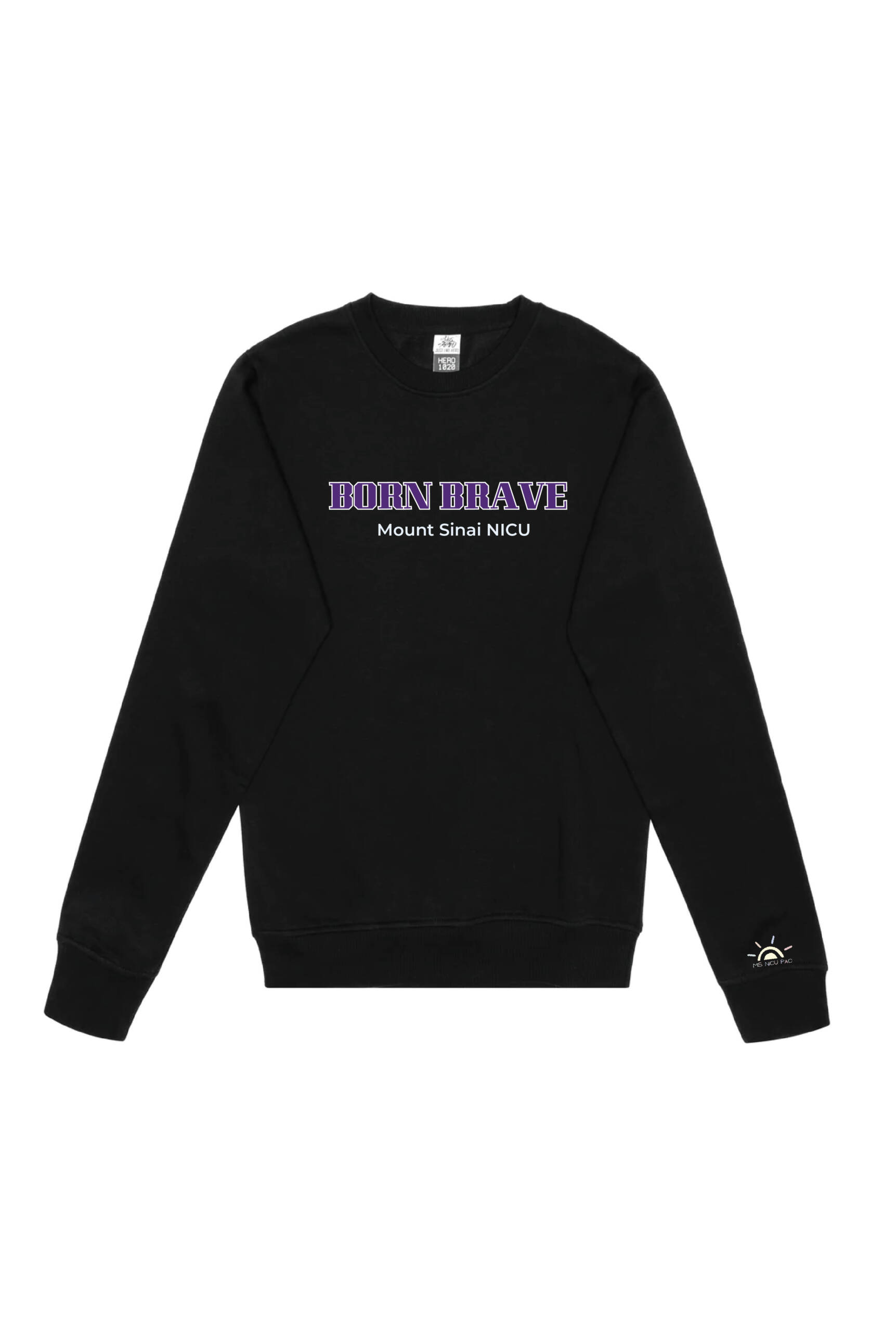 Crewneck Sweater (Black) | Adult | Mount Sinai NICU PAC