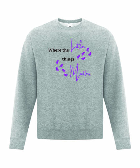 Youth/Adult Little Things | Grey Sweater | Sunnybrook NICU